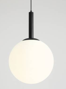 Duża, kulista lampa wisząca BOSSO GRANDE XL BLACK (40cm) 3.png