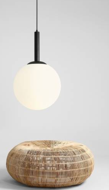 Duża, kulista lampa wisząca BOSSO GRANDE XL BLACK (40cm) 2.png