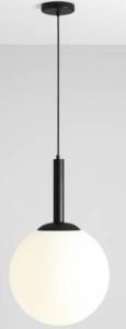 Duża, kulista lampa wisząca BOSSO GRANDE XL BLACK (40cm).png