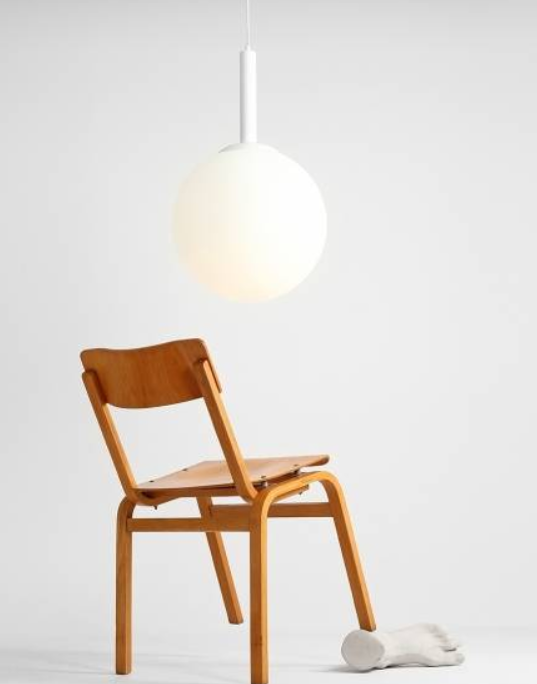 Duża, kulista lampa wisząca BOSSO GRANDE XL WHITE (40cm) 5.png
