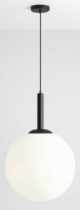 Duża, kulista lampa wisząca BOSSO GRANDE XXL BLACK (50cm) 2.png