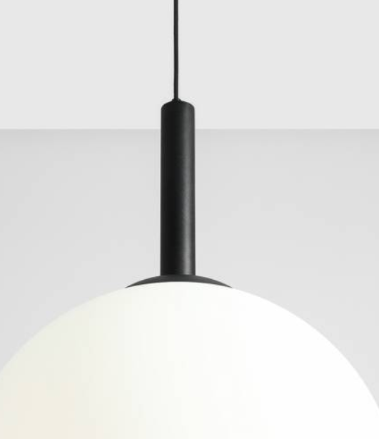 Duża, kulista lampa wisząca BOSSO GRANDE XXL BLACK (50cm) 3.png