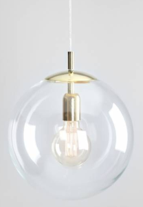 Kulista, transparentna lampa wisząca GLOBE GOLD.png