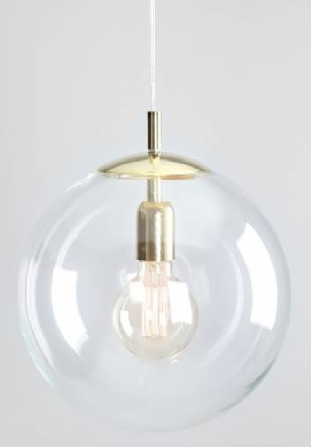 Kulista, transparentna lampa wisząca GLOBE GOLD.png