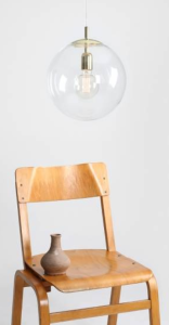 Kulista, transparentna lampa wisząca GLOBE GOLD 3.png