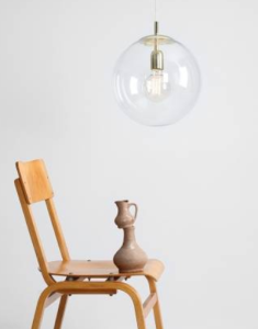Kulista, transparentna lampa wisząca GLOBE GOLD 4.png