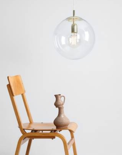 Kulista, transparentna lampa wisząca GLOBE GOLD 4.png