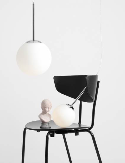 Kulista, srebrna lampa wisząca Bosso 1 MINI CHROME (20cm).png