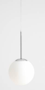 Kulista, srebrna lampa wisząca Bosso 1 MINI CHROME (20cm) 3.png