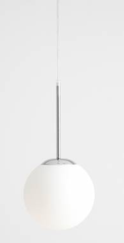 Kulista, srebrna lampa wisząca Bosso 1 MINI CHROME (20cm) 3.png
