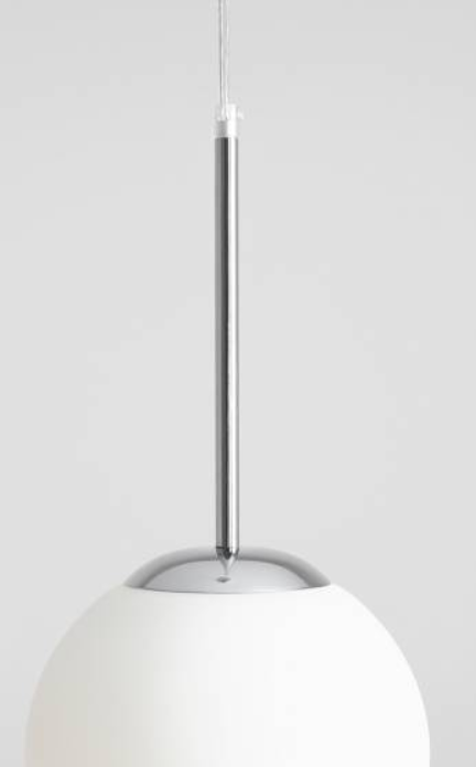 Kulista, srebrna lampa wisząca Bosso 1 MINI CHROME (20cm) 4.png