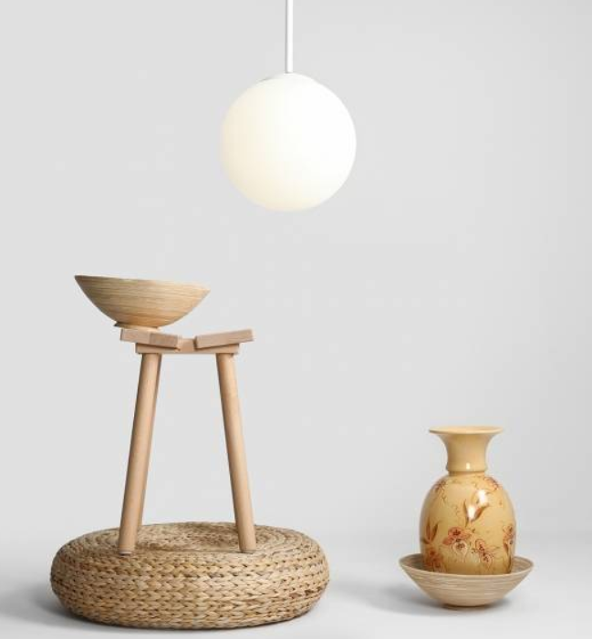 Efektowna, kulista lampa wisząca BOSSO 1 WHITE (30cm) 2.png