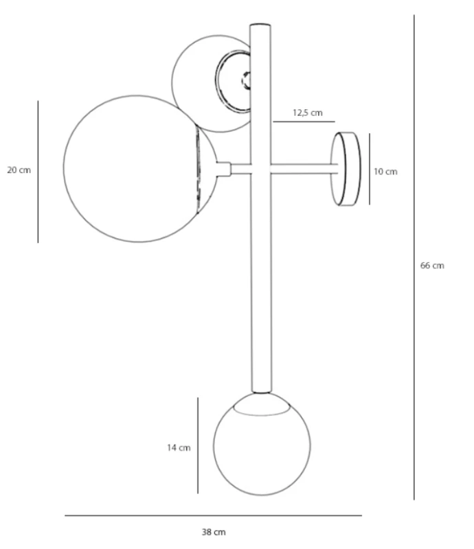 Efektowna lampa ścienna DIONE 3 WALL BLACK 6.png