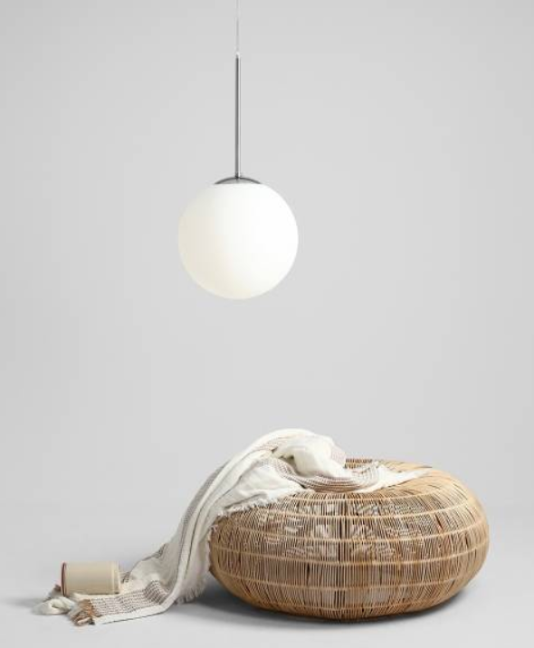 Efektowna, kulista lampa wisząca BOSSO 1 CHROME (30cm) 2.png