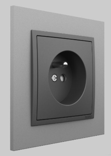 Gniazdko Animato Aluminium,Szary 2.png