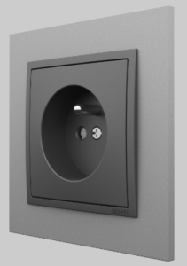Gniazdko Animato Aluminium,Szary 3.png