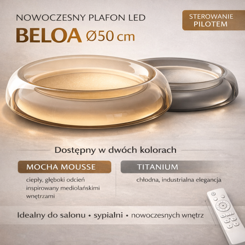 Plafon Beloa śr. 50cm StrefaLed.eu